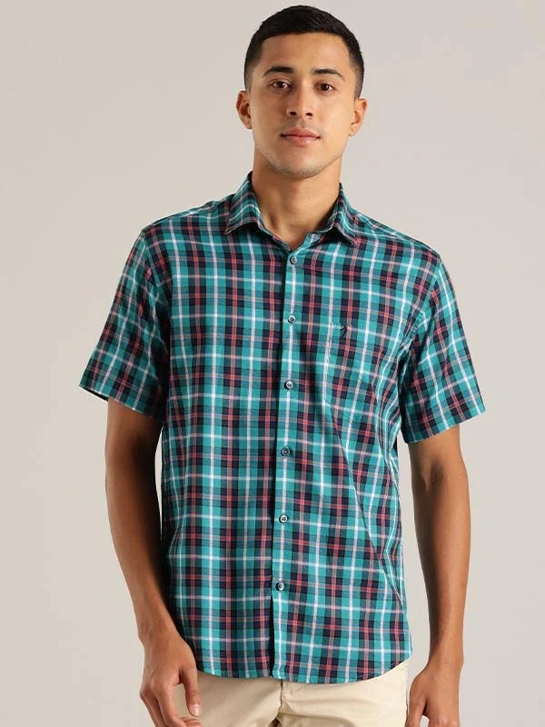 Indian Terrain Men Checkered Multicolor Shirt
